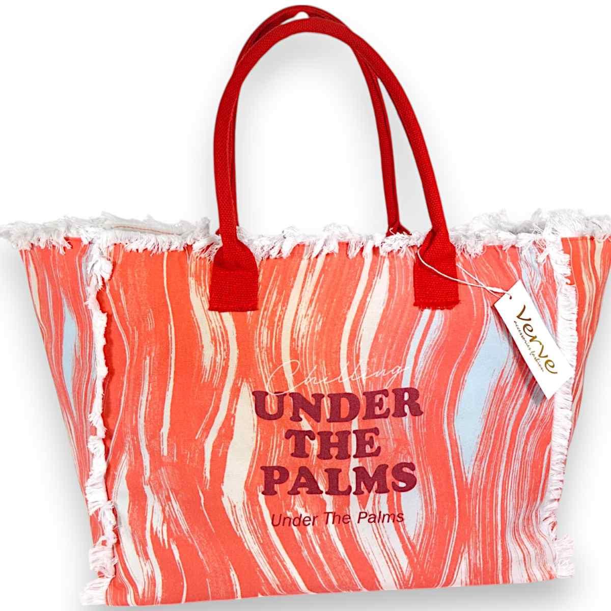 Borsa mare donna aperta profili sfrangiati Verve