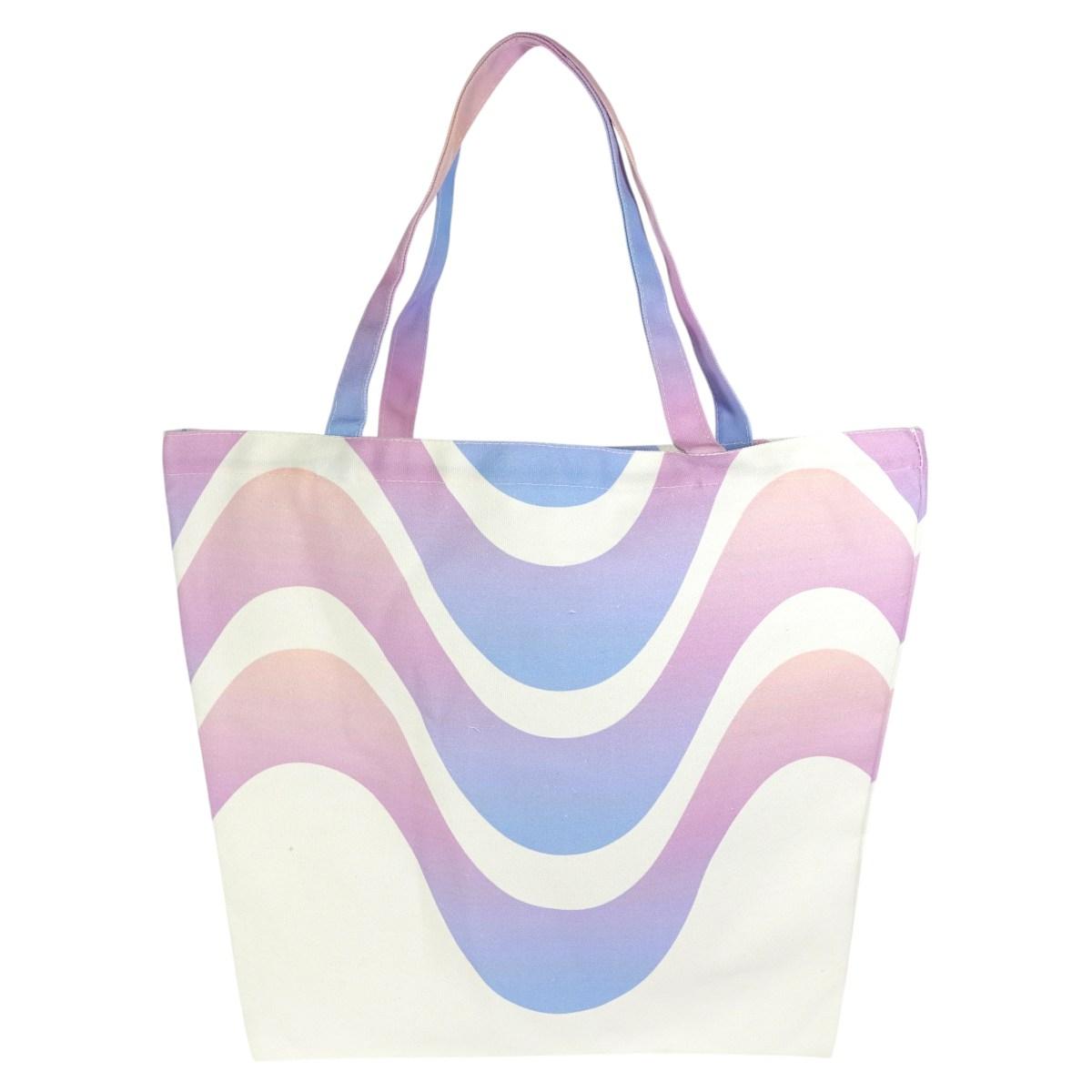 Borsa mare donna motivo ondulato Verve in RPET