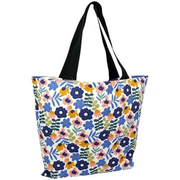 Borsa mare donna double face reversibile stampa fiori Verve