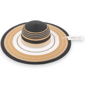 Cappello mare donna a falda larga fantasia cerchi Verve
