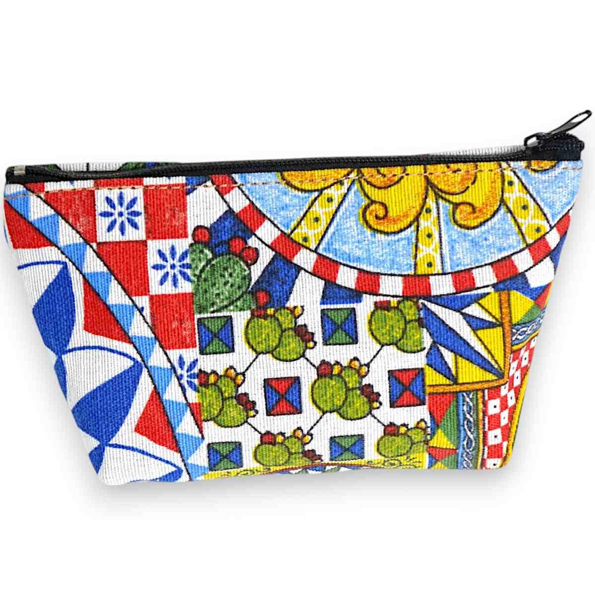 Portamonete Capoverde made in italy tessuti Siciliani