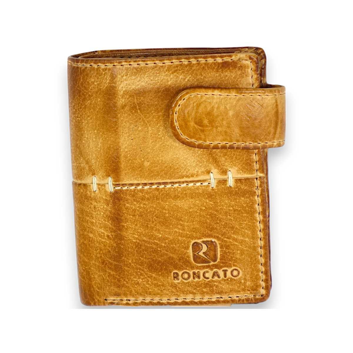 Portafogli portacarte a scatto uomo in pelle con RFID Roncato