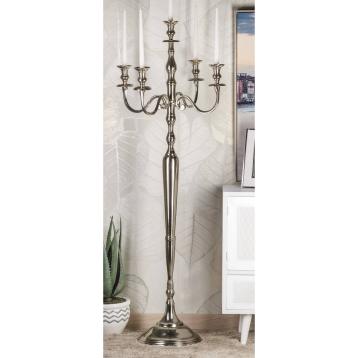 Candeliere in metallo 5 fiamme d58 x h150 cm