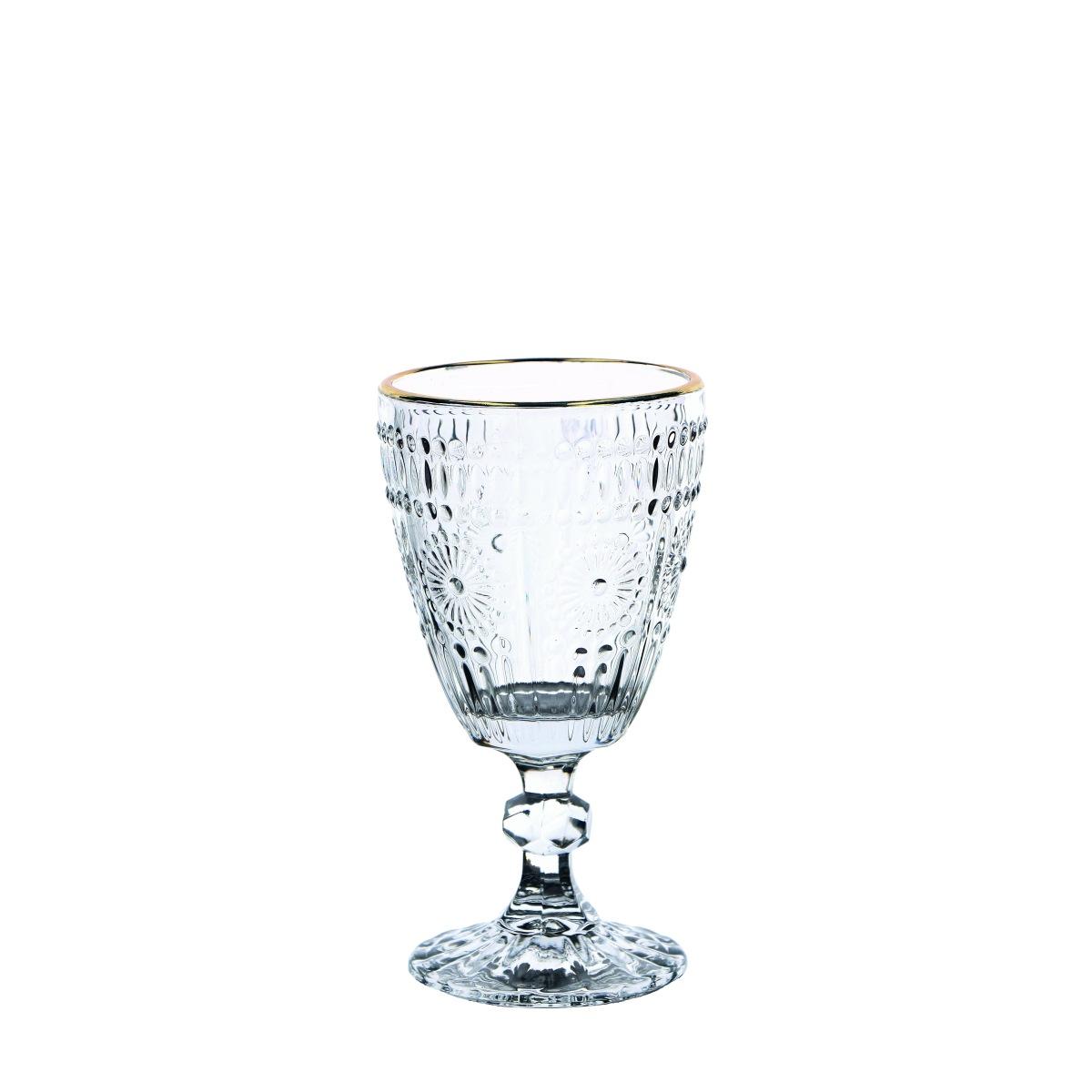 Set 6 calici vino in vetro Sunflower Gold 25 cl