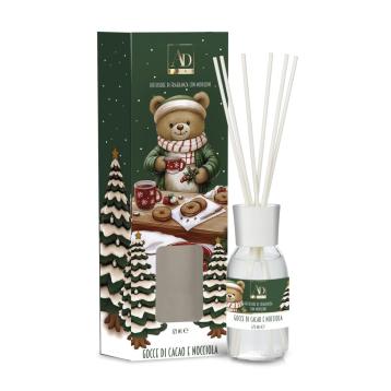 Diffusore di fragranza con midollini Gocce di Cacao e Nocciola 125 ml