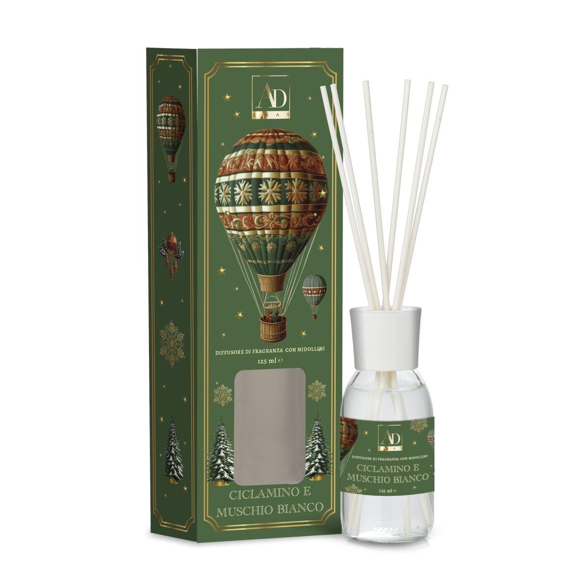 Diffusore di fragranza con midollini Ciclamino e Muschio Bianco 125 ml