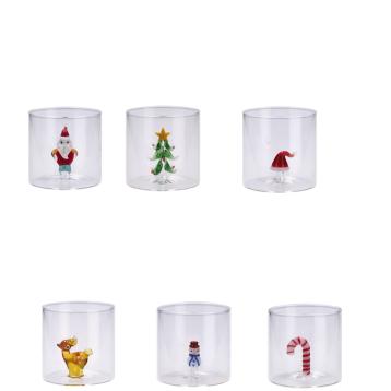 Bicchiere in vetro con figura in 3D 36 cl