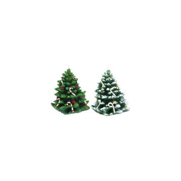 Candela decorata modello alberello d8,5 x h10 cm