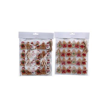 Set 24 mollette in MDF 3x4,5 cm