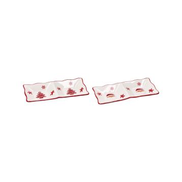 Vassoio rettangolare in ceramica 31x15x h4 cm