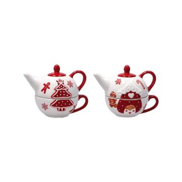 Teiera con tazza in ceramica