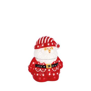 Scatola Babbo Natale in ceramica 12x9x h14 cm