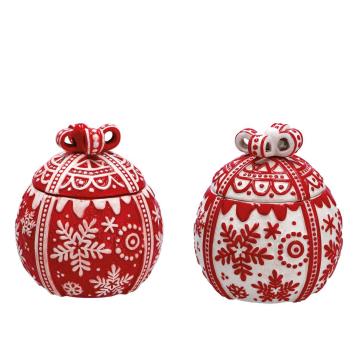 Scatola pacco dono in ceramica d15 x h18 cm