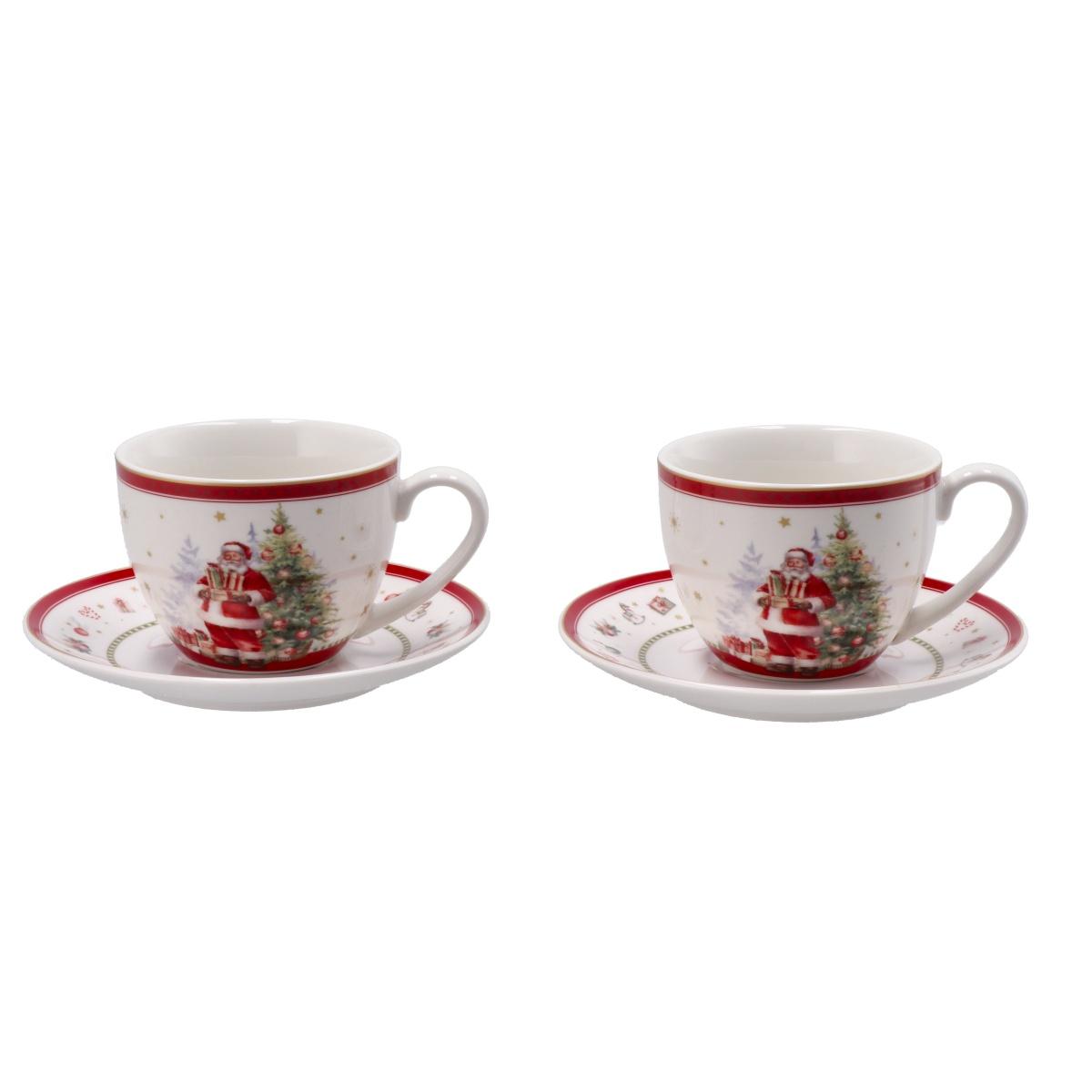 Servizio da tè in porcellana New Bone China per 2 persone 260 ml d9 x h7 cm