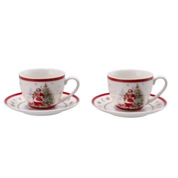 Servizio da tè in porcellana New Bone China per 2 persone 260 ml d9 x h7 cm