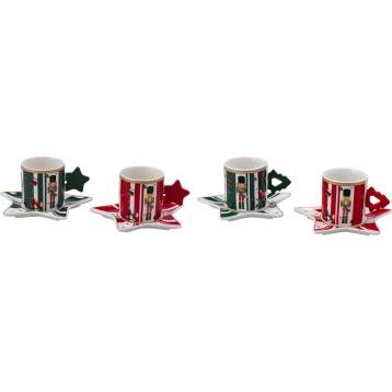 Servizio da caffè in porcellana New Bone China per 2 persone 90 ml d5,5 x h6 cm