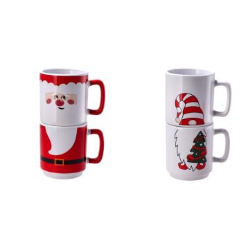 Set 2 tazze mug in ceramica 330 ml d8 x h10 cm