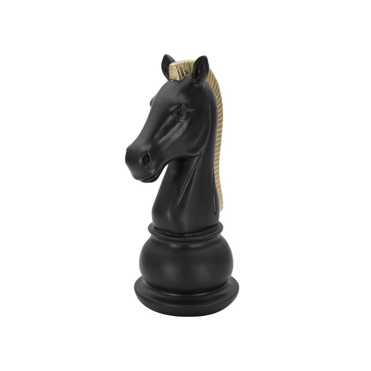 Cavallo nero e oro cm 10,5x8,5x19 min 2