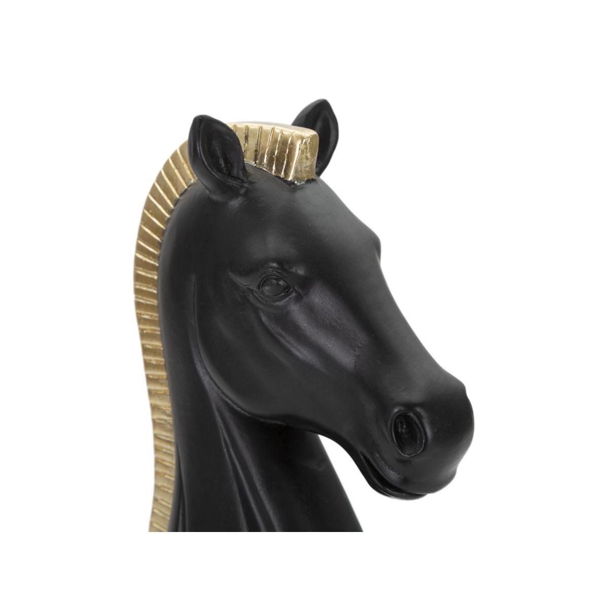 Cavallo nero e oro cm 10,5x8,5x19 min 2