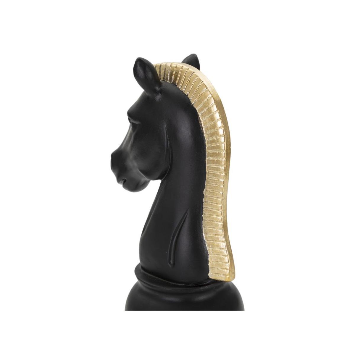 Cavallo nero e oro cm 10,5x8,5x19 min 2