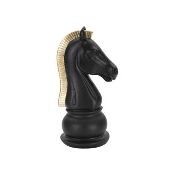 Cavallo nero e oro cm 10,5x8,5x19 min 2