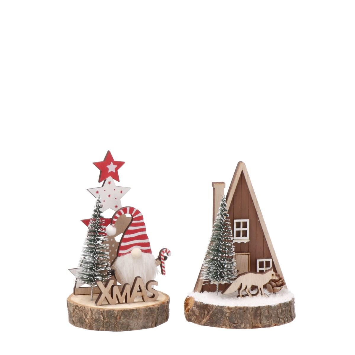 Decorazione natalizia in mdf d9 x h14 cm