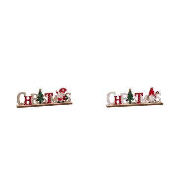 Decorazione natalizia in mdf 30x4x h9,5 cm