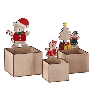 Decorazione natalizia in mdf modello albero 11x17 cm