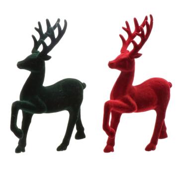 Decorazione natalizia in plastica modello renna 15x5x h23 cm