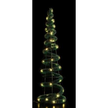 Albero in PE e ferro con 80 LED funzionamento a pila 3AA d25 x h80 cm