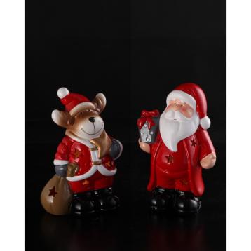 Decorazione in ceramica con LED funzionamento a pila 2LR44 13,5x9x h20 cm