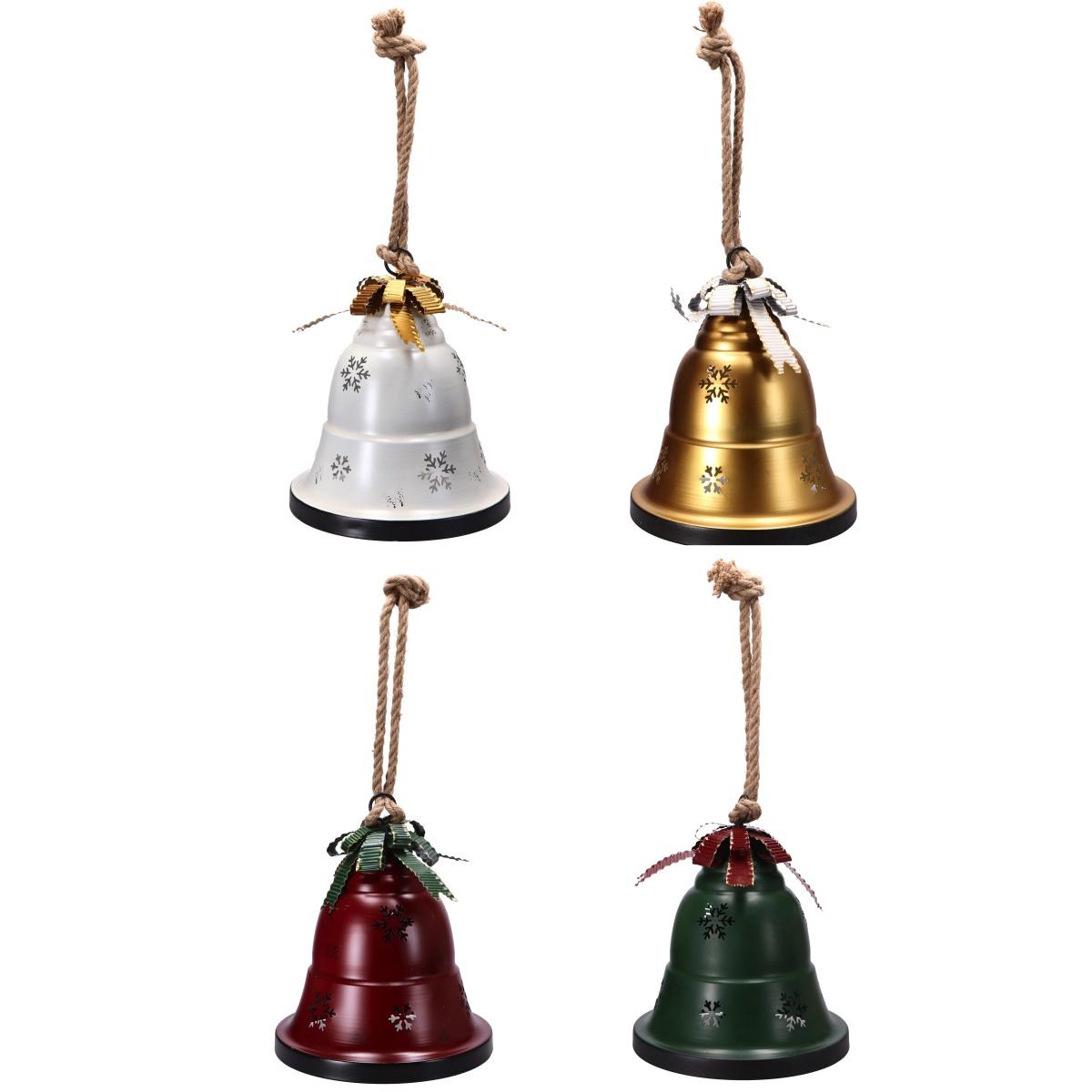 Decorazione natalizia in ferro da appendere modello campana d18 x h26 cm