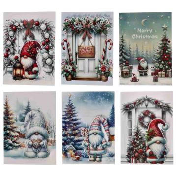 Biglietto augurale musicale natalizio con busta funzionamento a pila 2AG3 15x20 cm