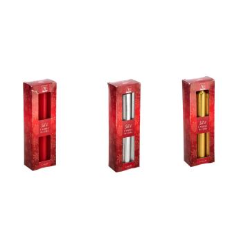 S/6 candele cera a3c nat diam2xh19