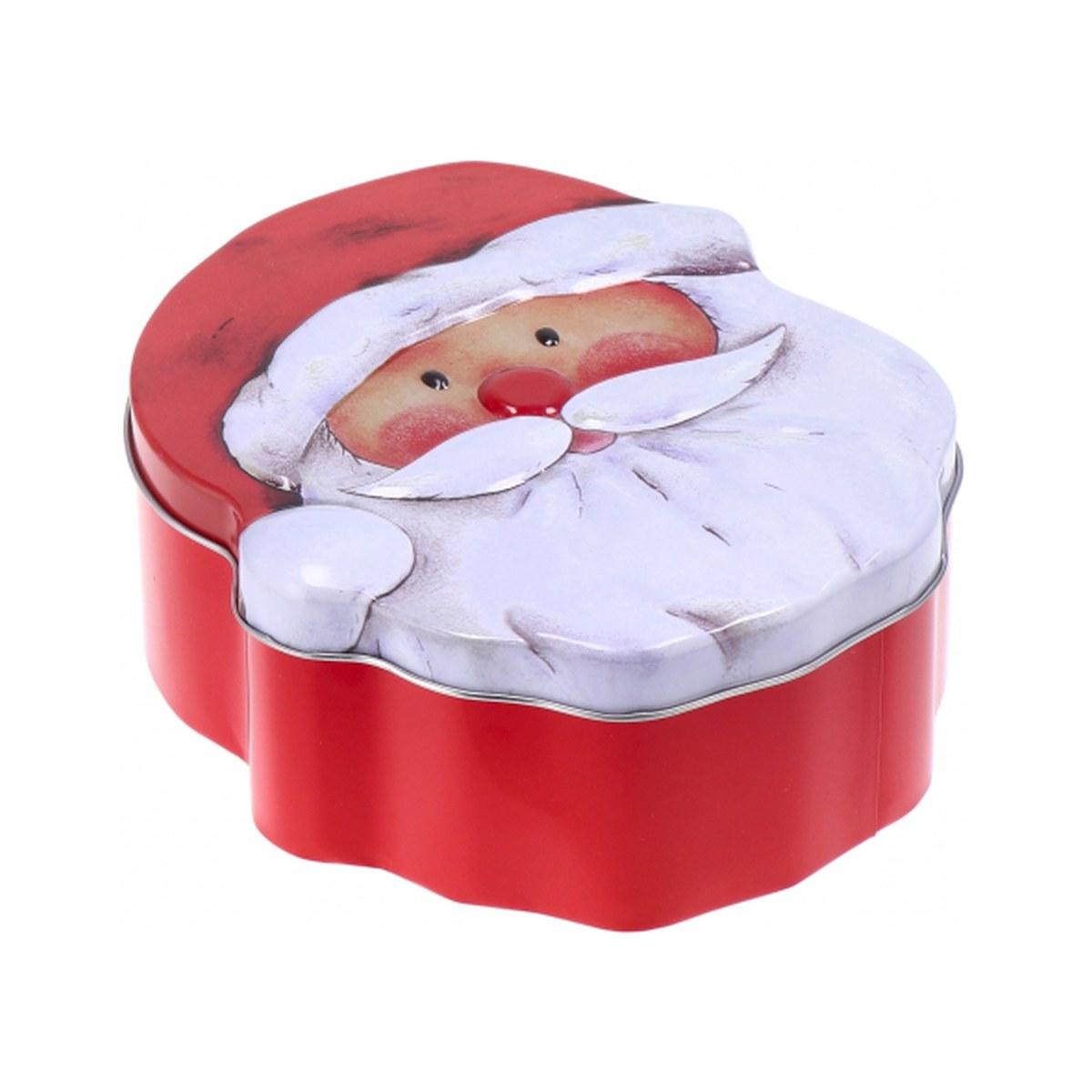 Scatola natalizia in latta albero e babbo natale