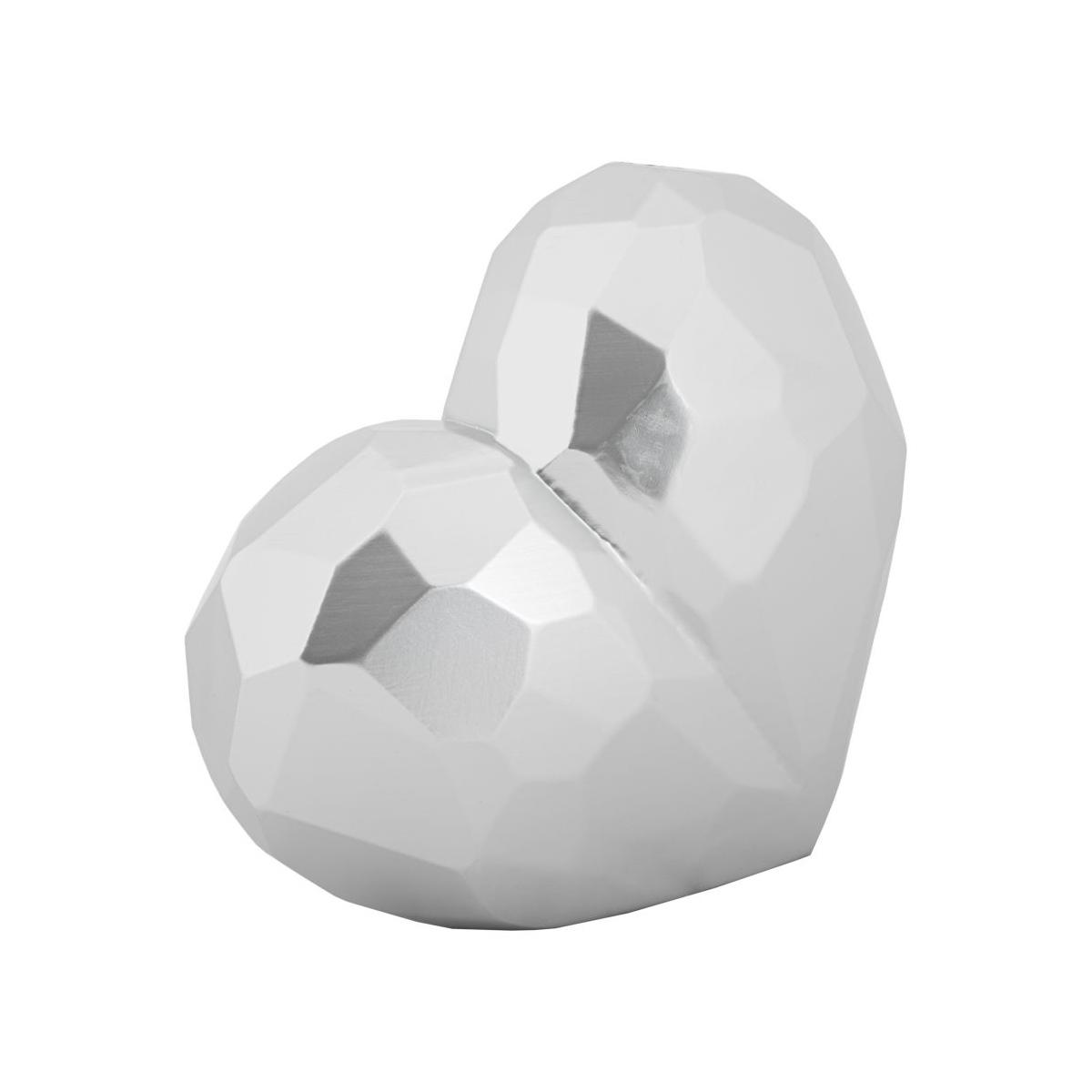 Vaso heart silver cm 19x9x18 min 2