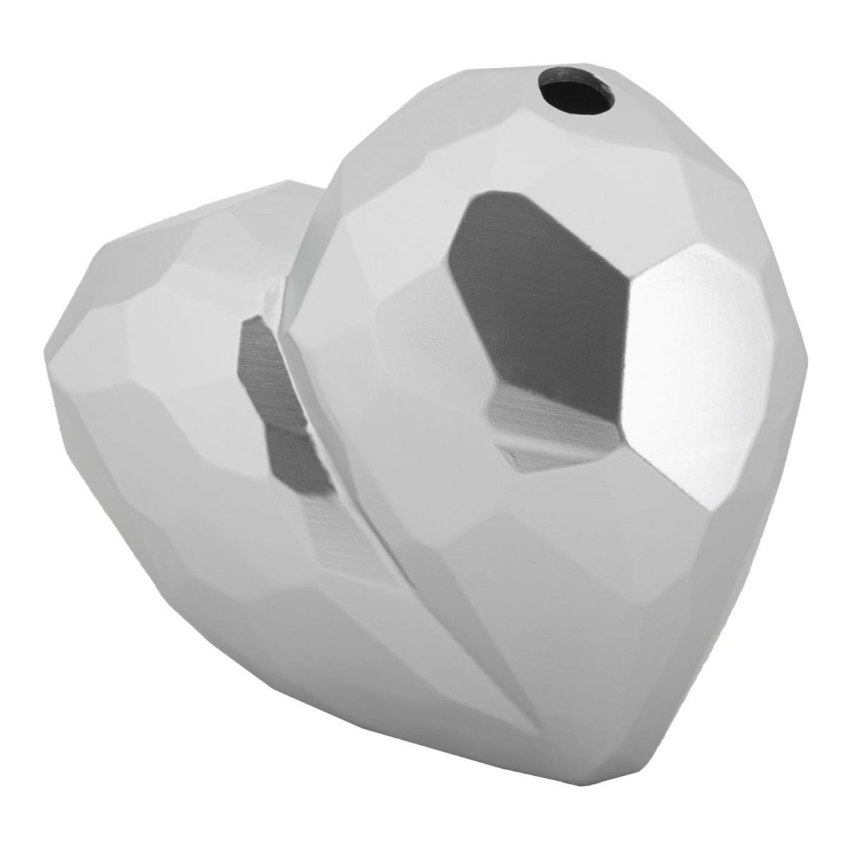 Vaso heart silver cm 19x9x18 min 2