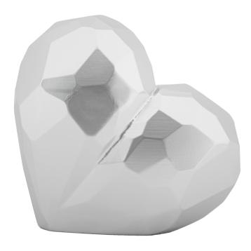 Vaso heart silver cm 19x9x18 min 2