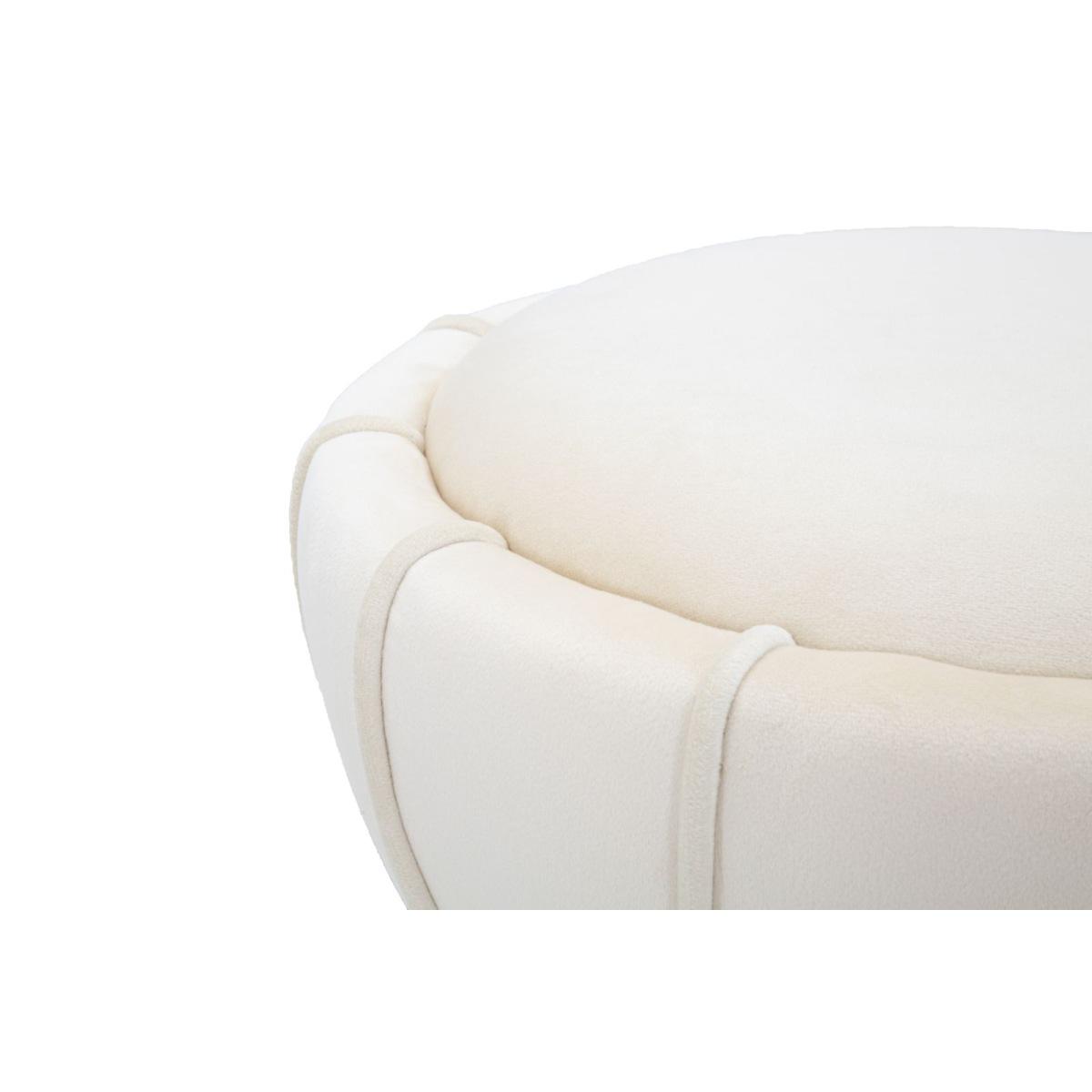 Sgabello flower crema cm Ø 40x44