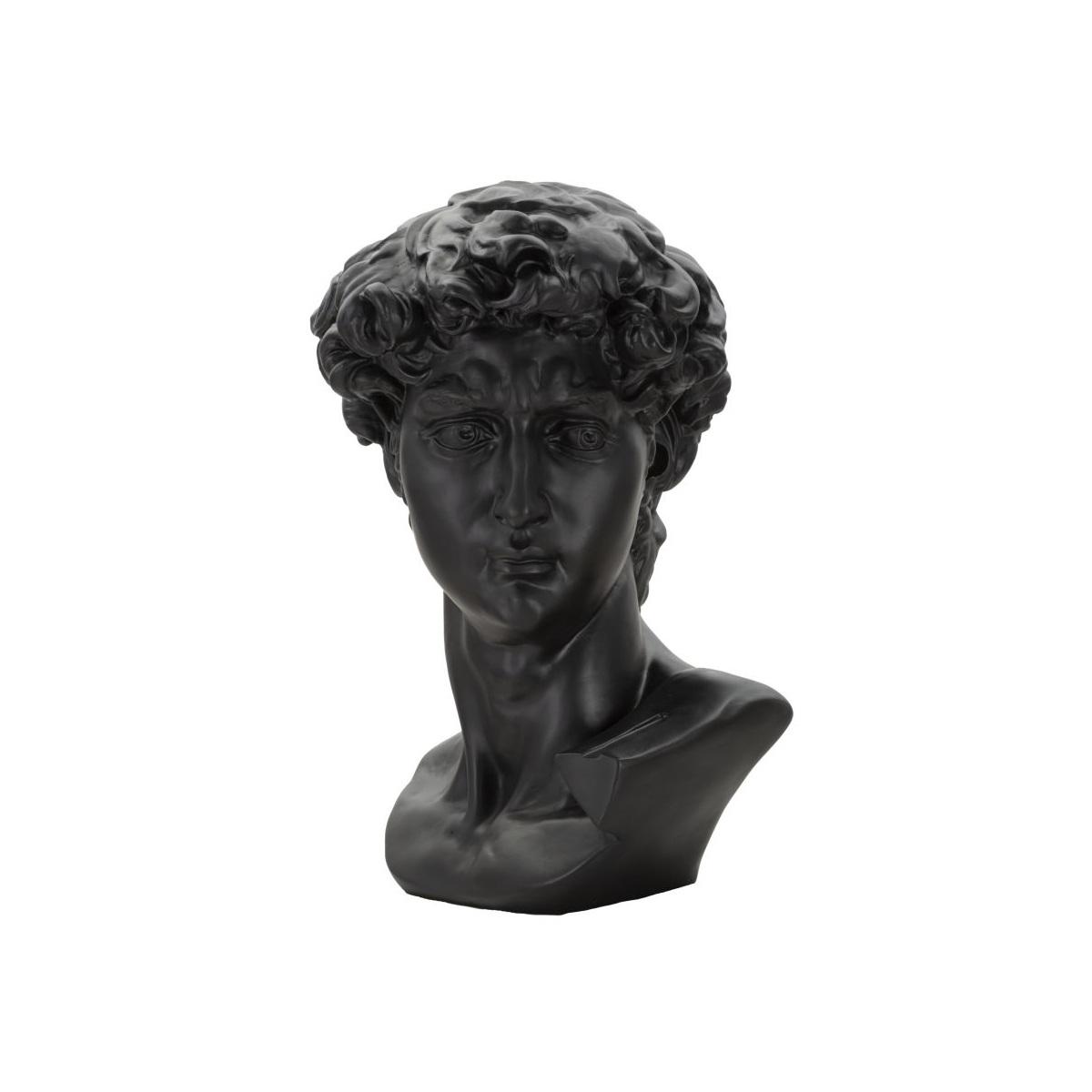Scultura testa antica nera cm 44x35,5x60
