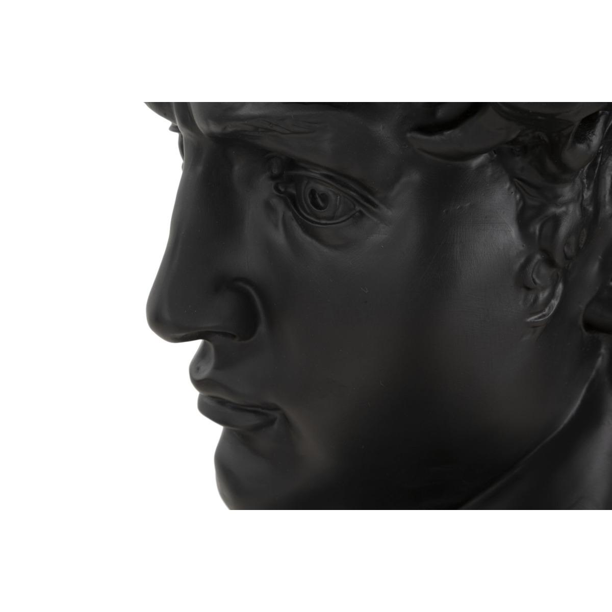 Scultura testa antica nera cm 44x35,5x60
