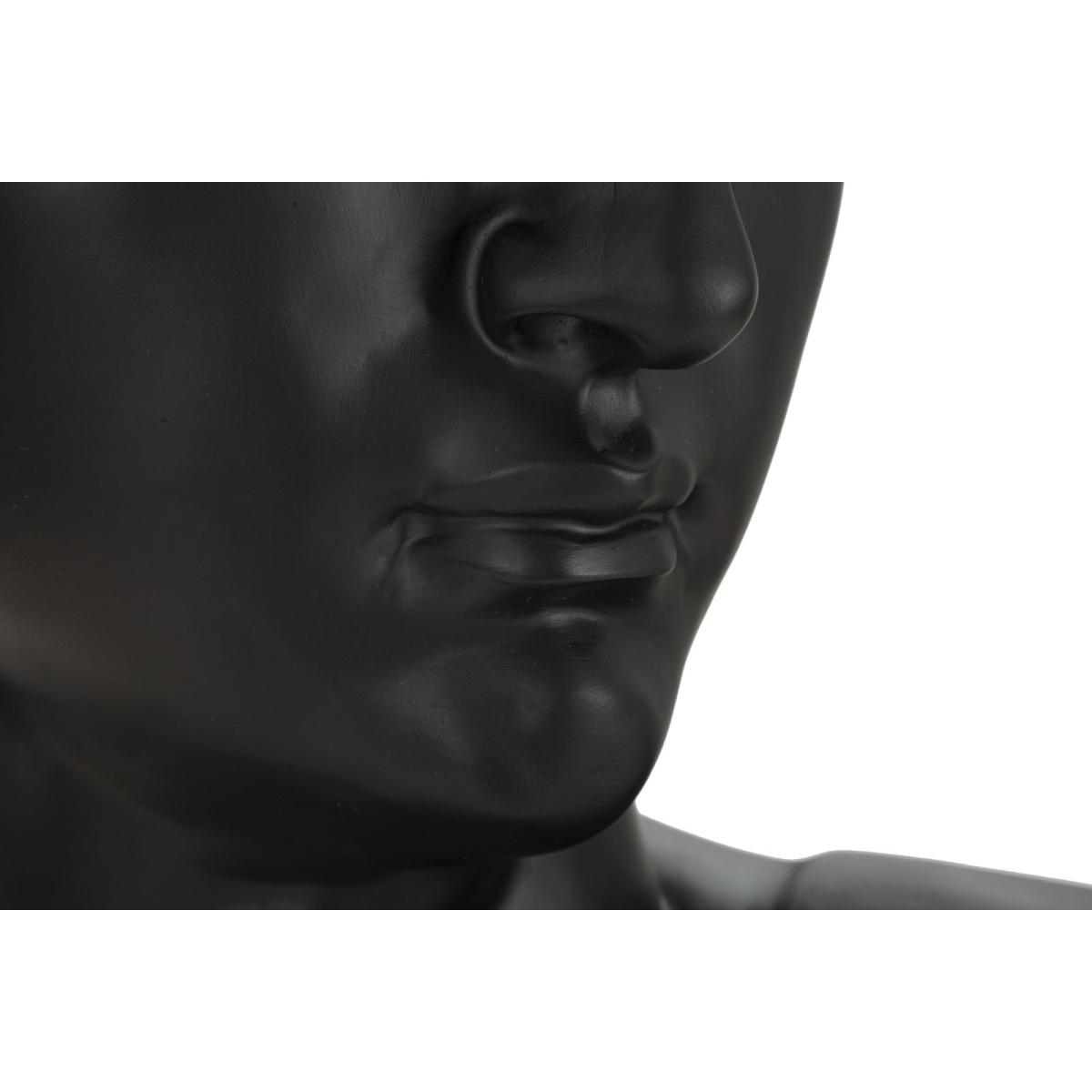 Scultura testa antica nera cm 44x35,5x60