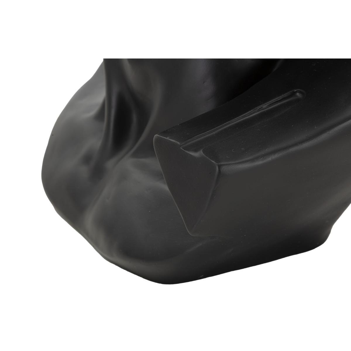 Scultura testa antica nera cm 44x35,5x60