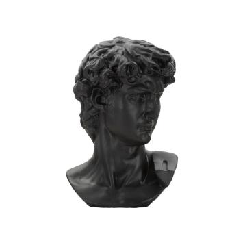Scultura testa antica nera cm 44x35,5x60