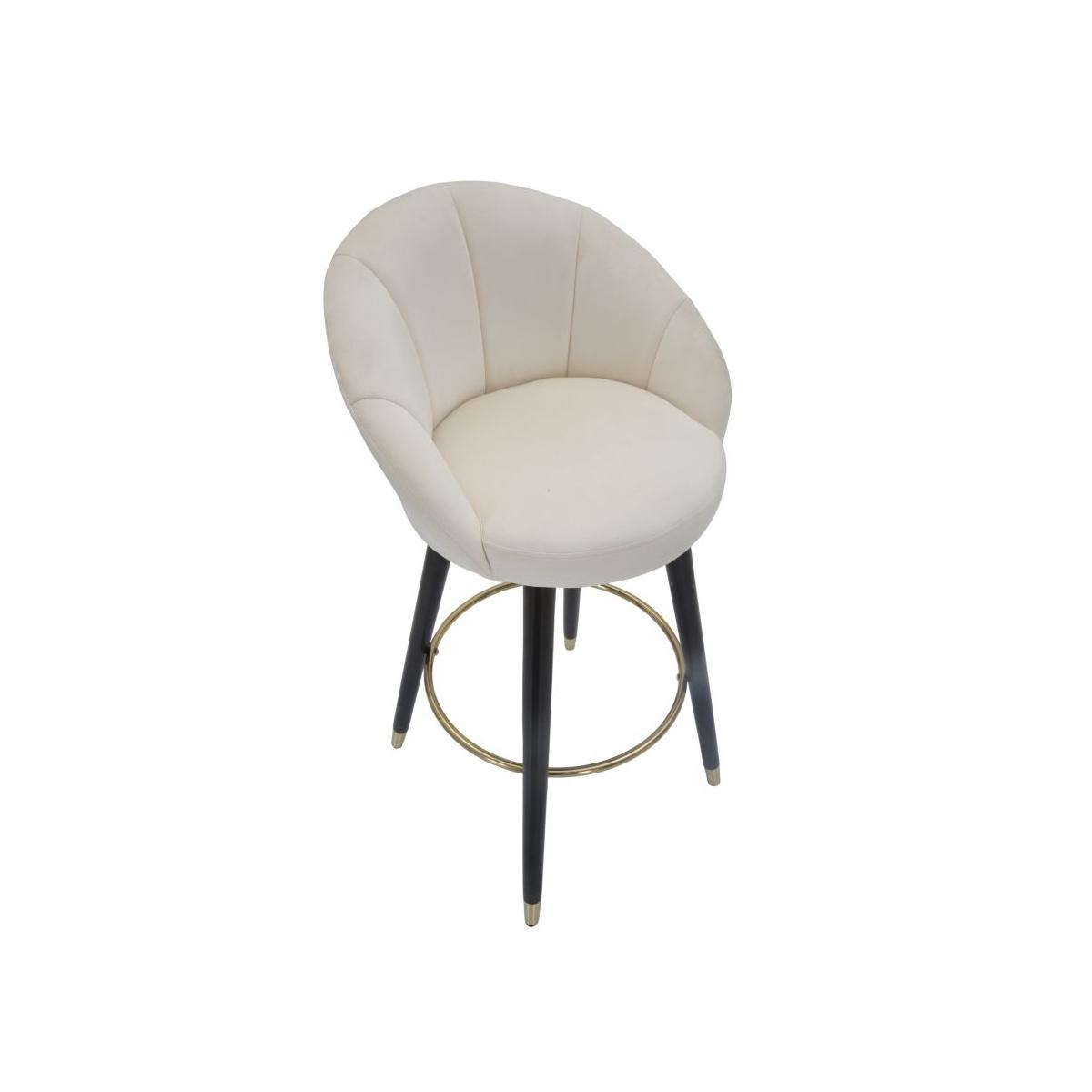 Sgabello bar prague crema cm 55x56x104 (altezza seduta 80cm)