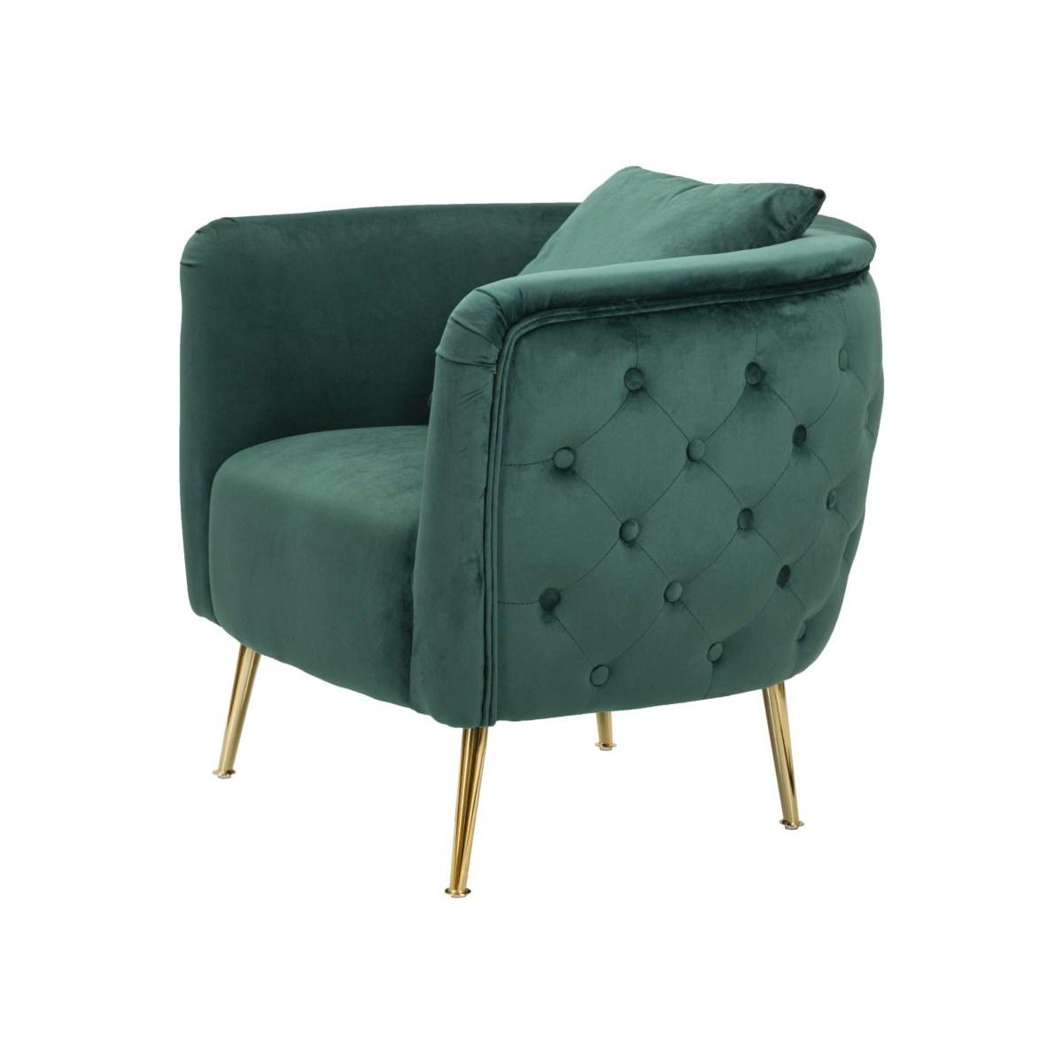 Poltrona bucarest verde cm 76x74x73