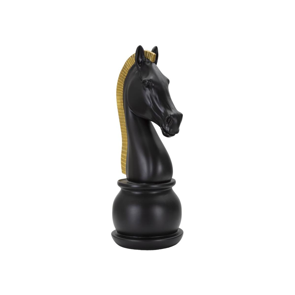 Cavallo nero e oro cm Ø 18,5x50