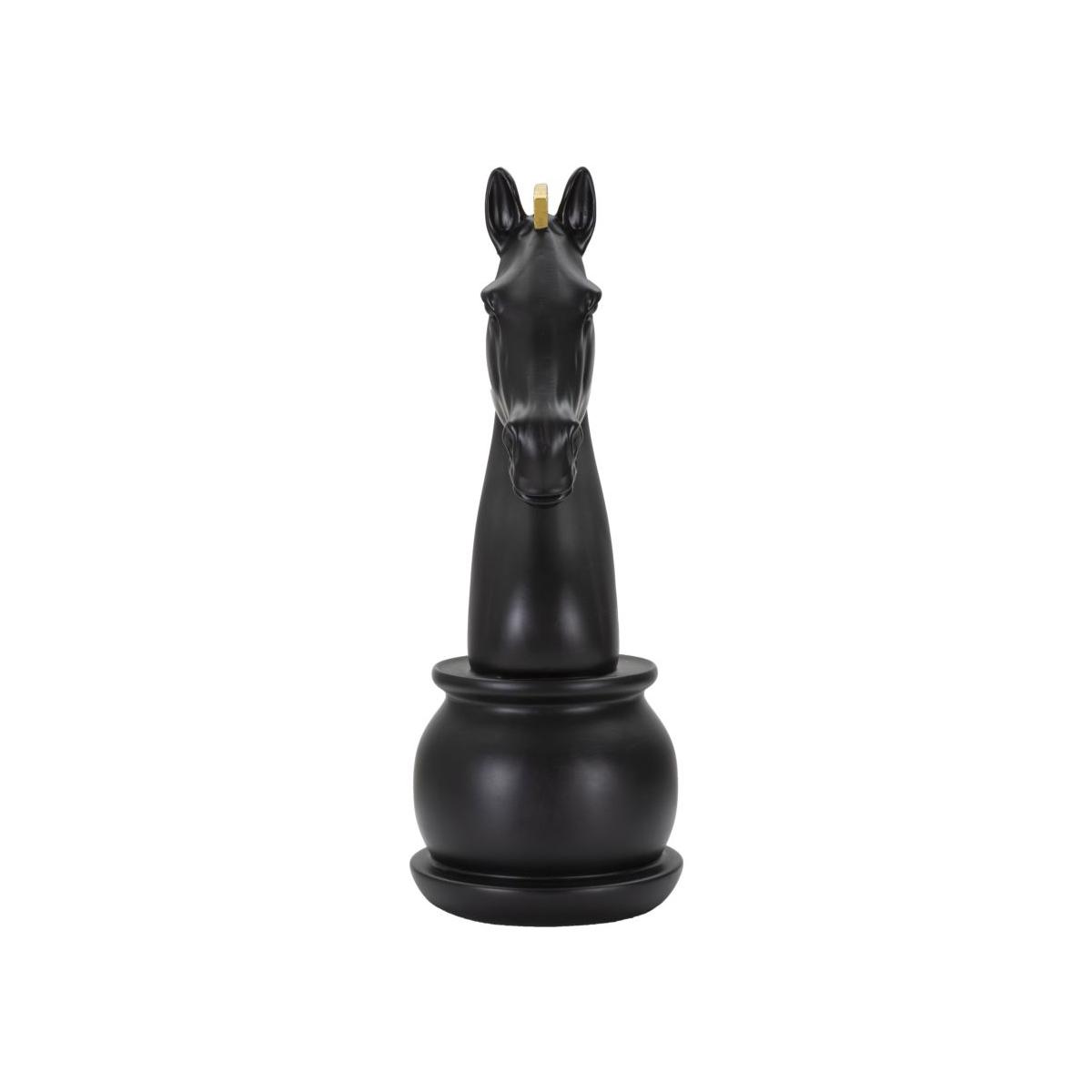 Cavallo nero e oro cm Ø 18,5x50
