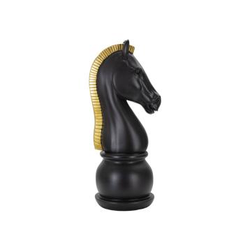 Cavallo nero e oro cm Ø 18,5x50