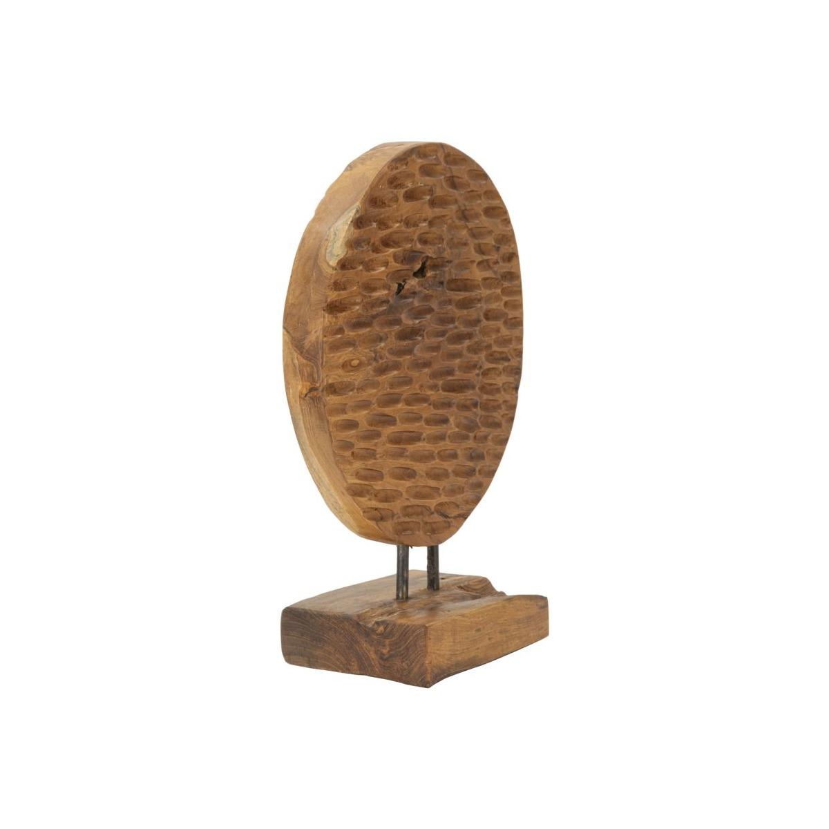 Scultura coin in teak riciclato cm 30x13,5x40 (pezzi unici - non rip. in serie)